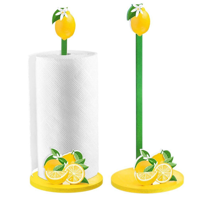 Namalu Lemon Paper Towel Holder Lemon Kitchen Decor Kitchen Fun Paper Towel Holder Dispenser for Bedroom Toilet Countertop Decor