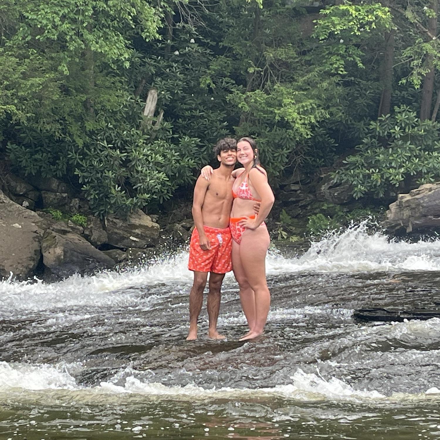 This was a natural waterslide. Fun fact, Gabe was trying to be helpful but he actually made me lose a nail and wiped me out on our way down the slide.