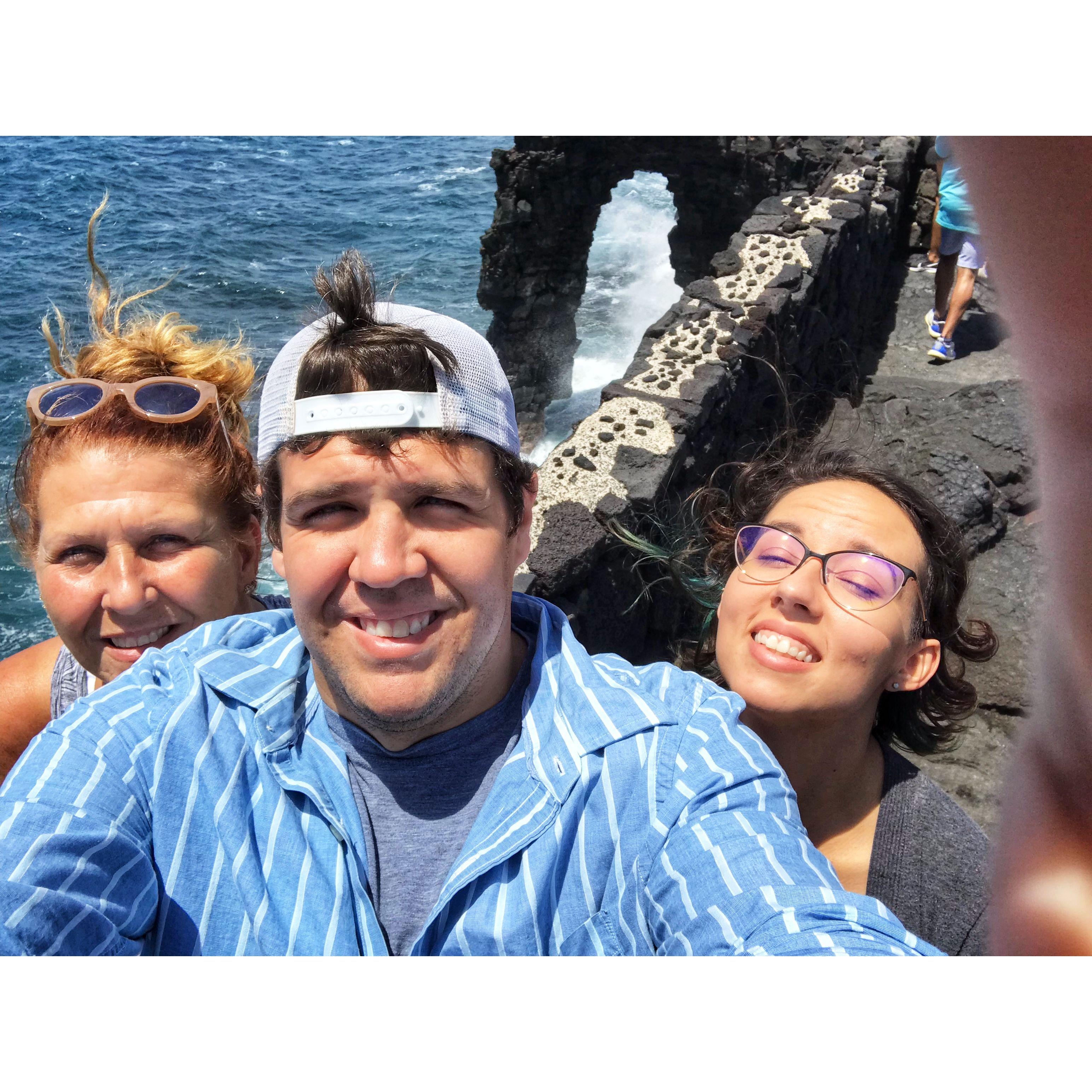 August 2019, Holei Sea Arch with Robyn