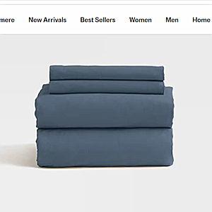 Organic Brushed Cotton Sheet Set in Nightfall