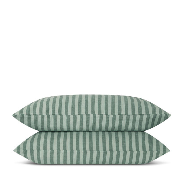 Piglet in Bed Pembroke Stripe Linen Pillowcase Pair, Queen