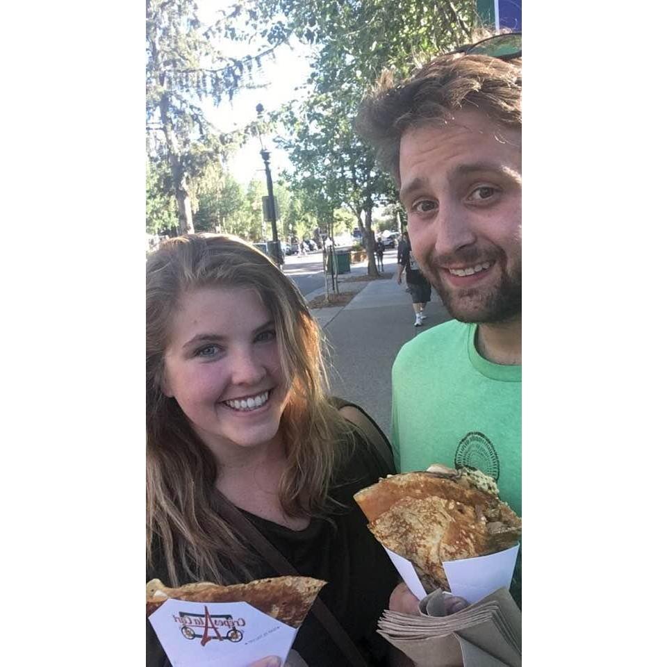 Crepes from our favorite spot in Breckenridge, Crepes a la Cart