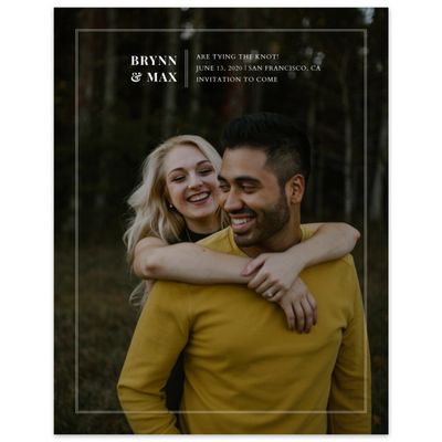 White Wedding Digital Save the Date - Layton Portrait