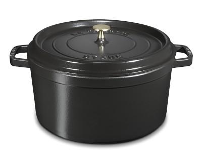 Staub Enameled Cast Iron Round Dutch Oven, 9-Qt., Matte Black