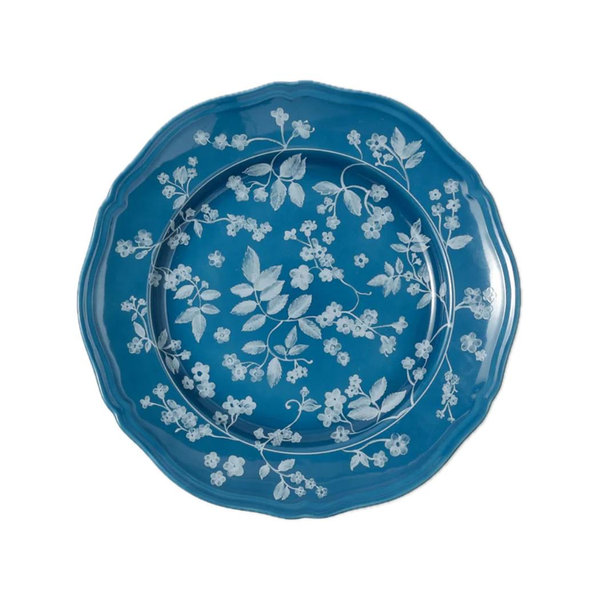 Floral Dinner Plate Petrol by Ginori 1735