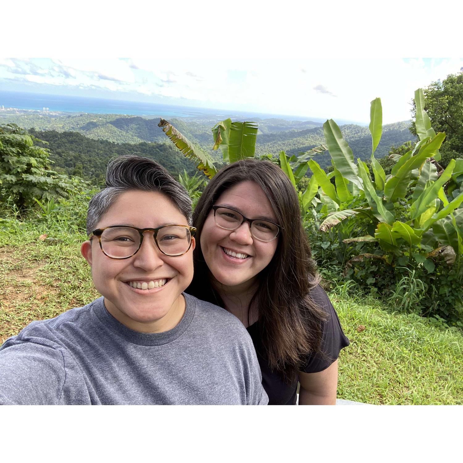 Our hike in the rainforest in Puerto Rico