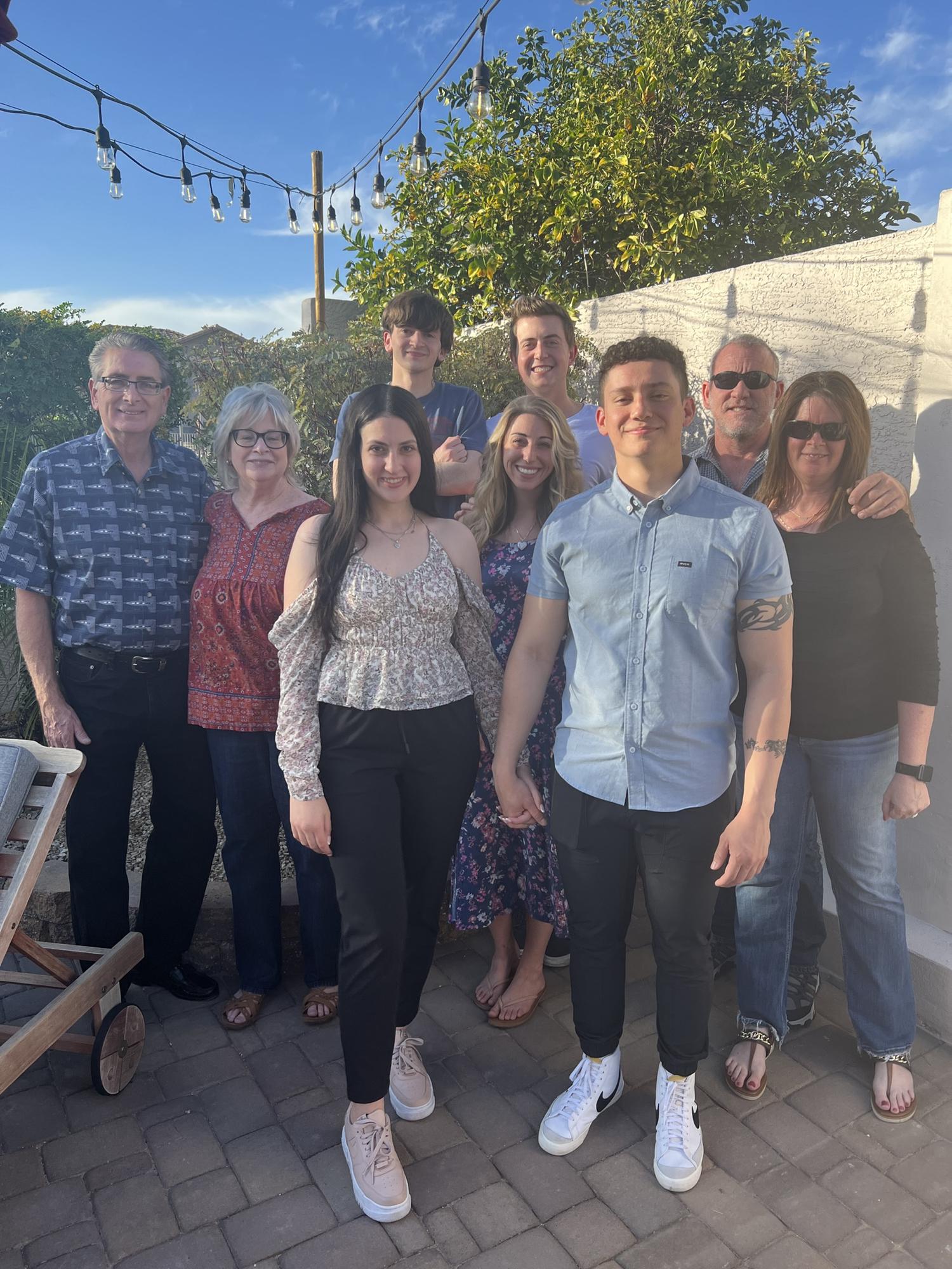 This picture features Mario, Siena, and some of Siena’s family at our engagement party. 

We love you guys so much 🤍