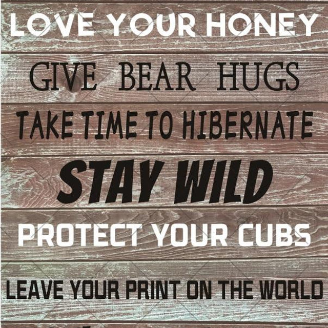 Bear Decor Metal Tin Sign Lesson From A Bear Tin Sign Rustic Decor Tin Poster For Home Kitchen Garage Bar Country Gifts 8x12 inch