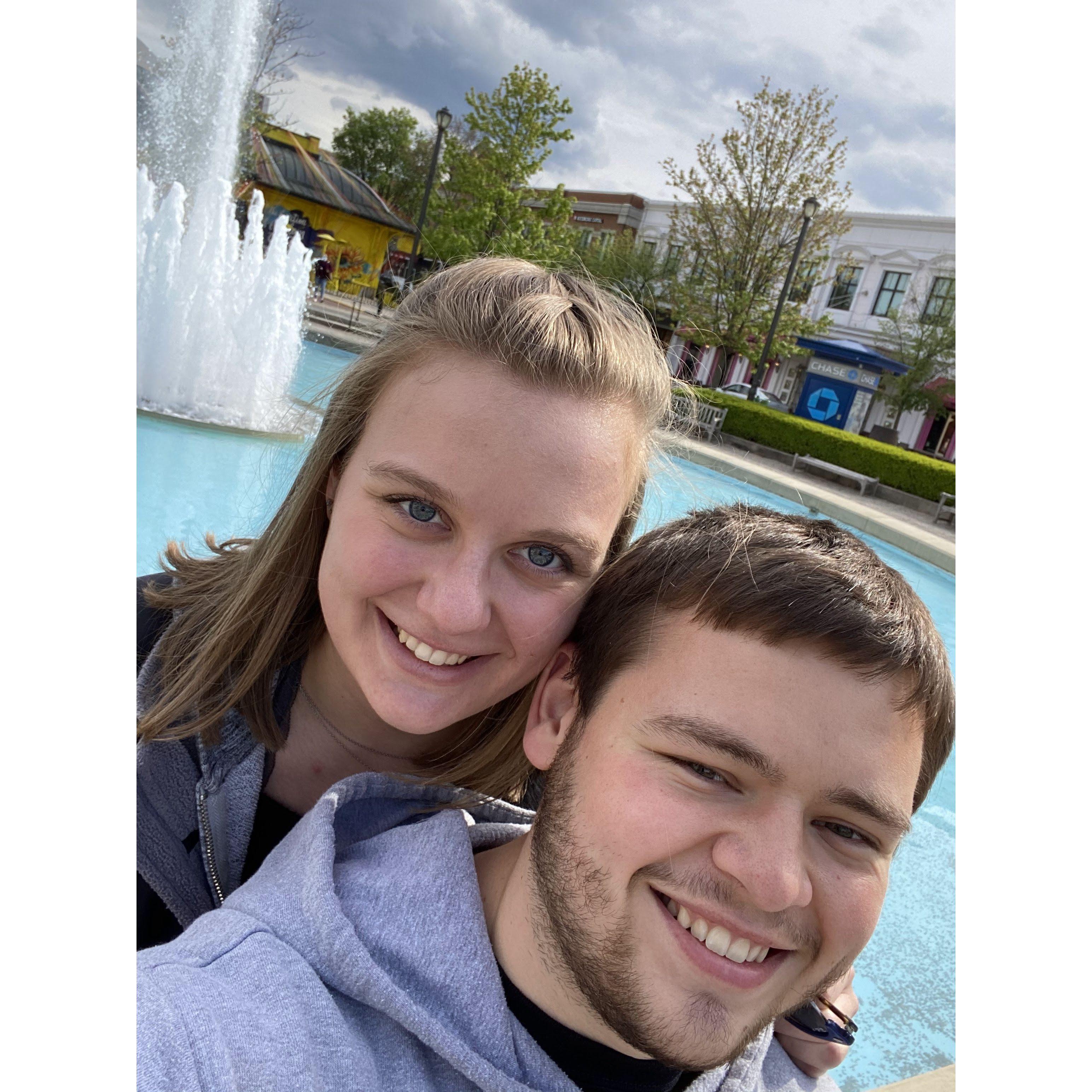 Austin took Emma to Easton Mall to visit the Container Store for her birthday.