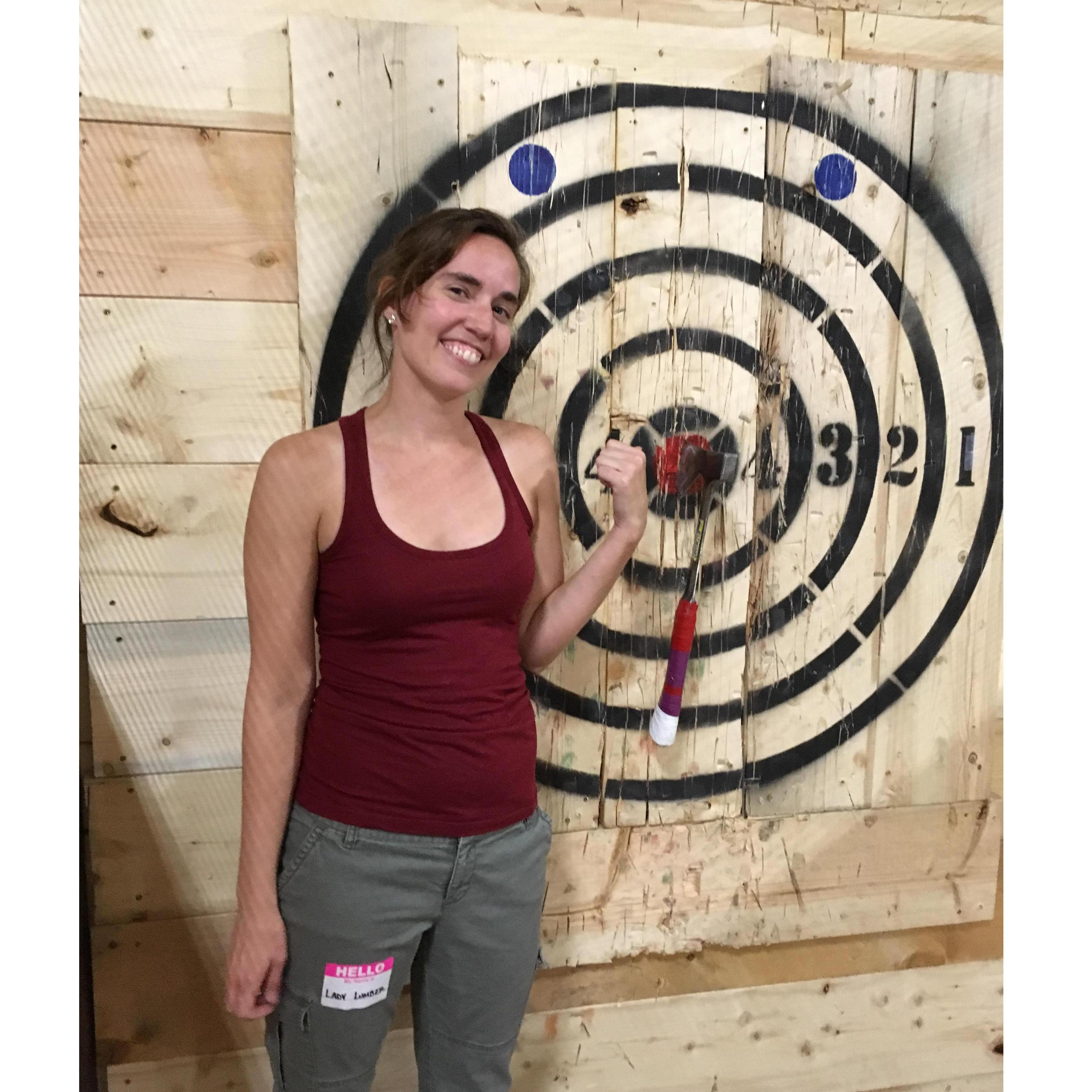 Axe Throwing for Addi's Birthday!