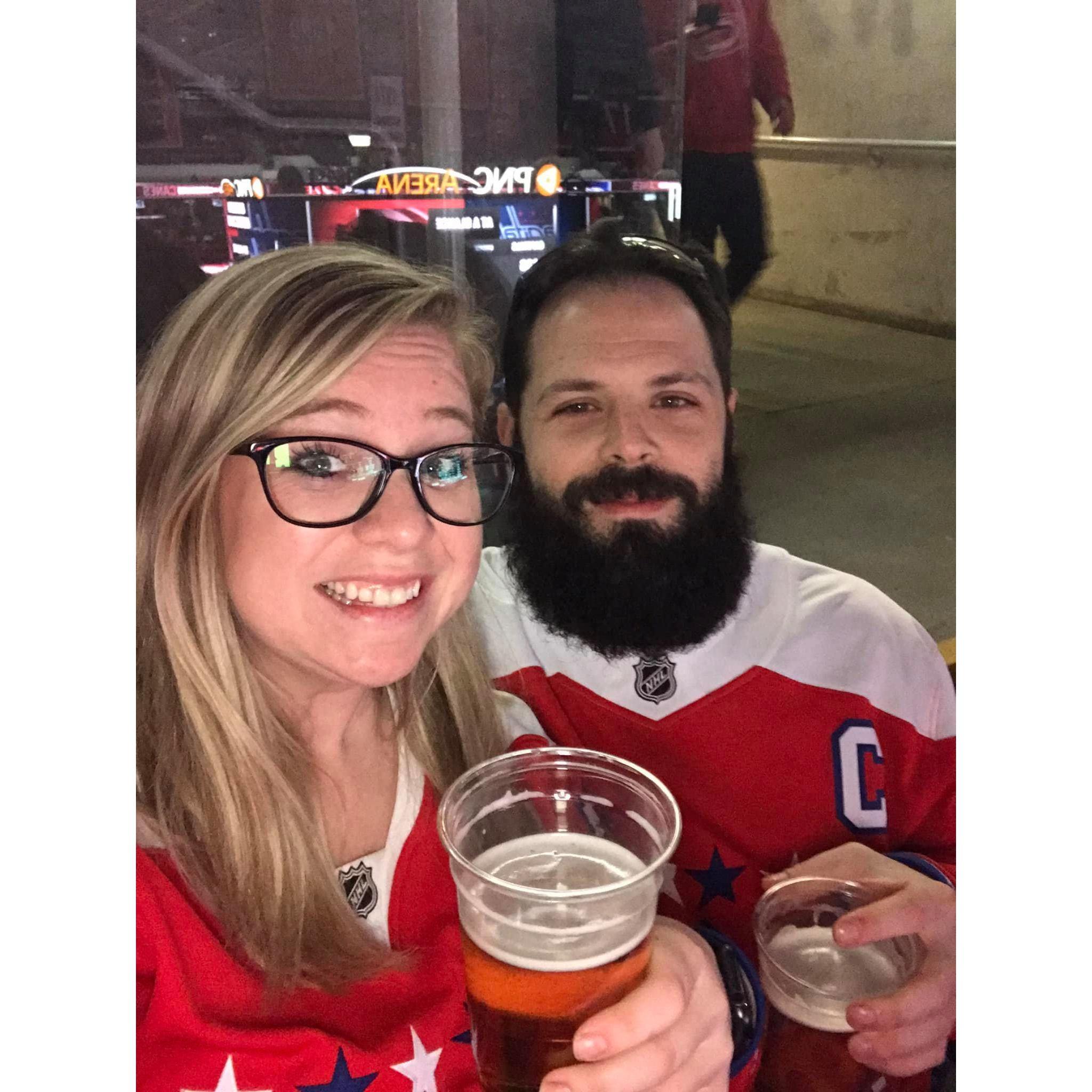 Washington Capitals hockey game in Raleigh, Nc.