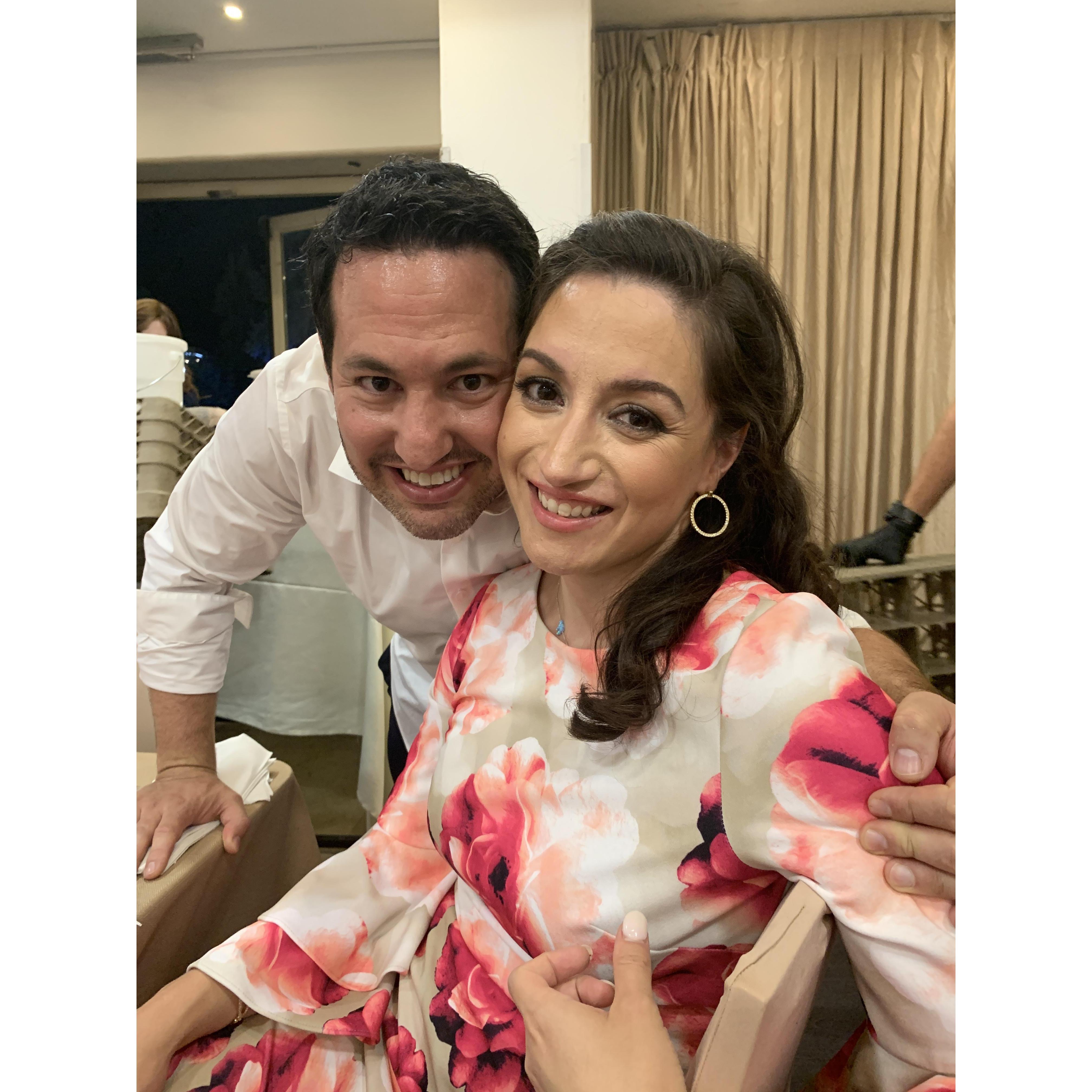 At Cory and Sophie’s wedding, in Israel. Cory is Jason’s brother.