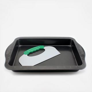 PerfectSlice Rectangular Cake Pan with Slicing Tool