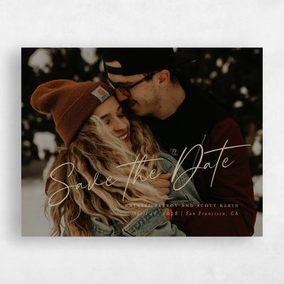 Beige Wedding Save the Date - Gemma Photo