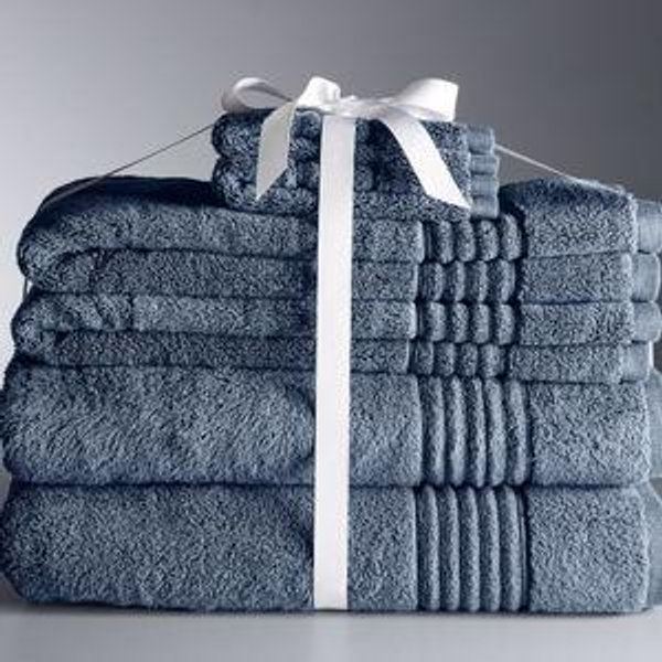 Simply Vera Vera Wang Bath Towel Set (Ocean Blue)