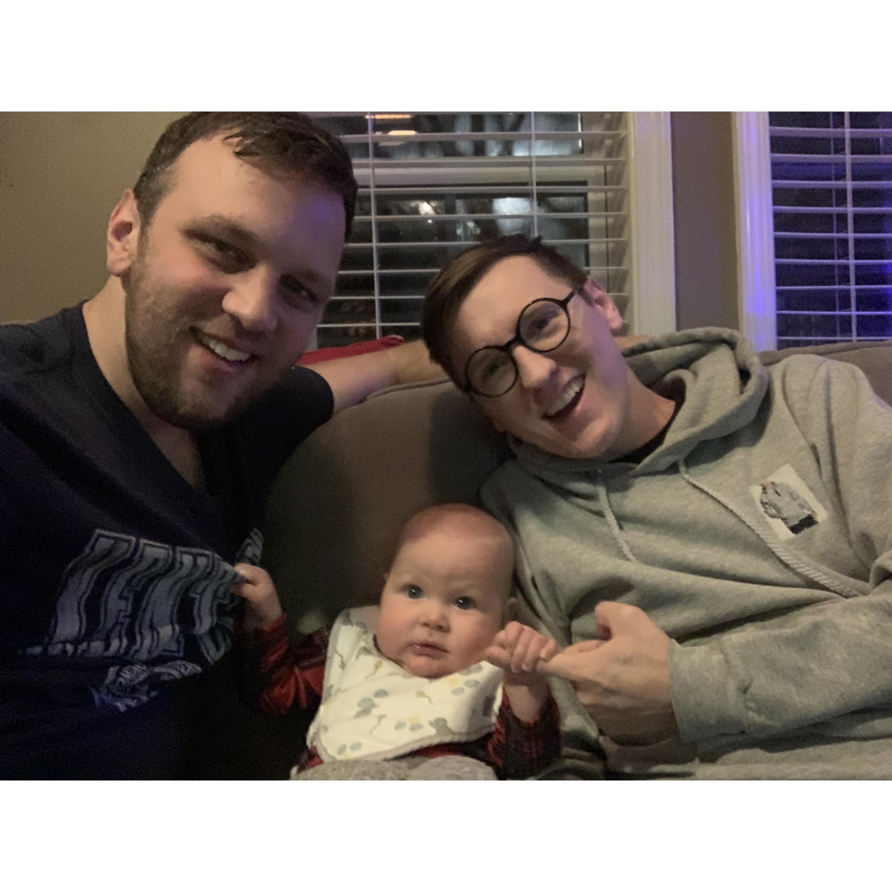 With our nephew, Everett, in December 2020.