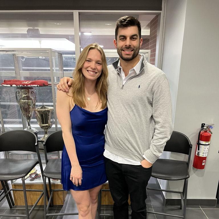 2023 - First photo together as a couple after reconnecting at McGill Swimming Alumni events and discovering our mutual love for coaching swimming (and through that, our love for each other)