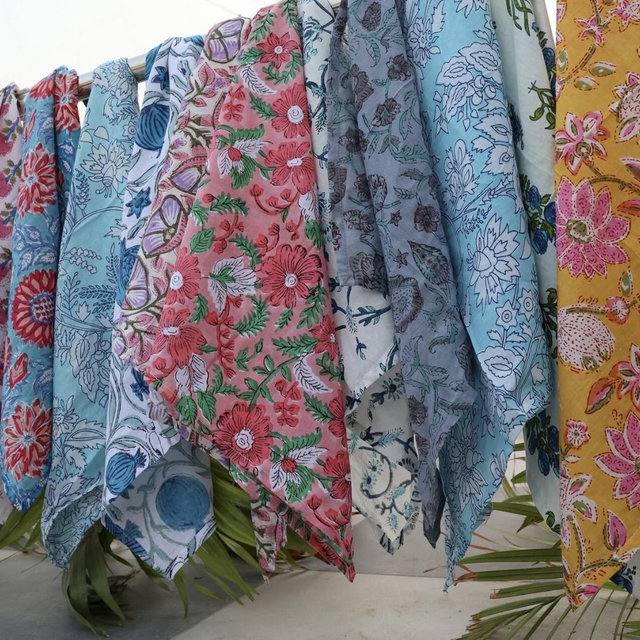Assorted block print napkins