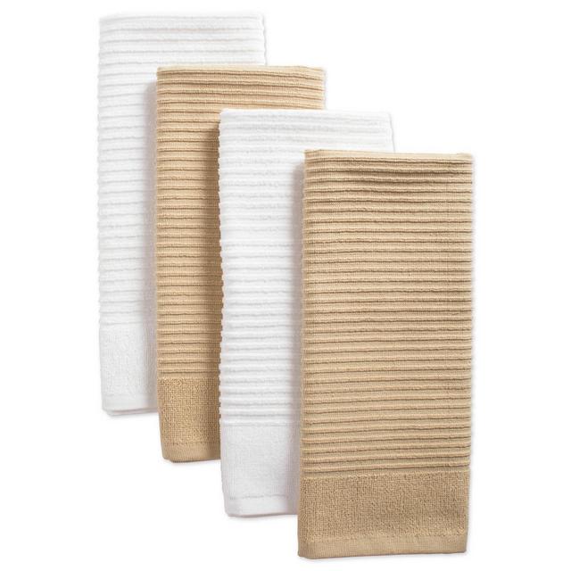 Assorted Ribbed Terry Dishtowel, Set of 4