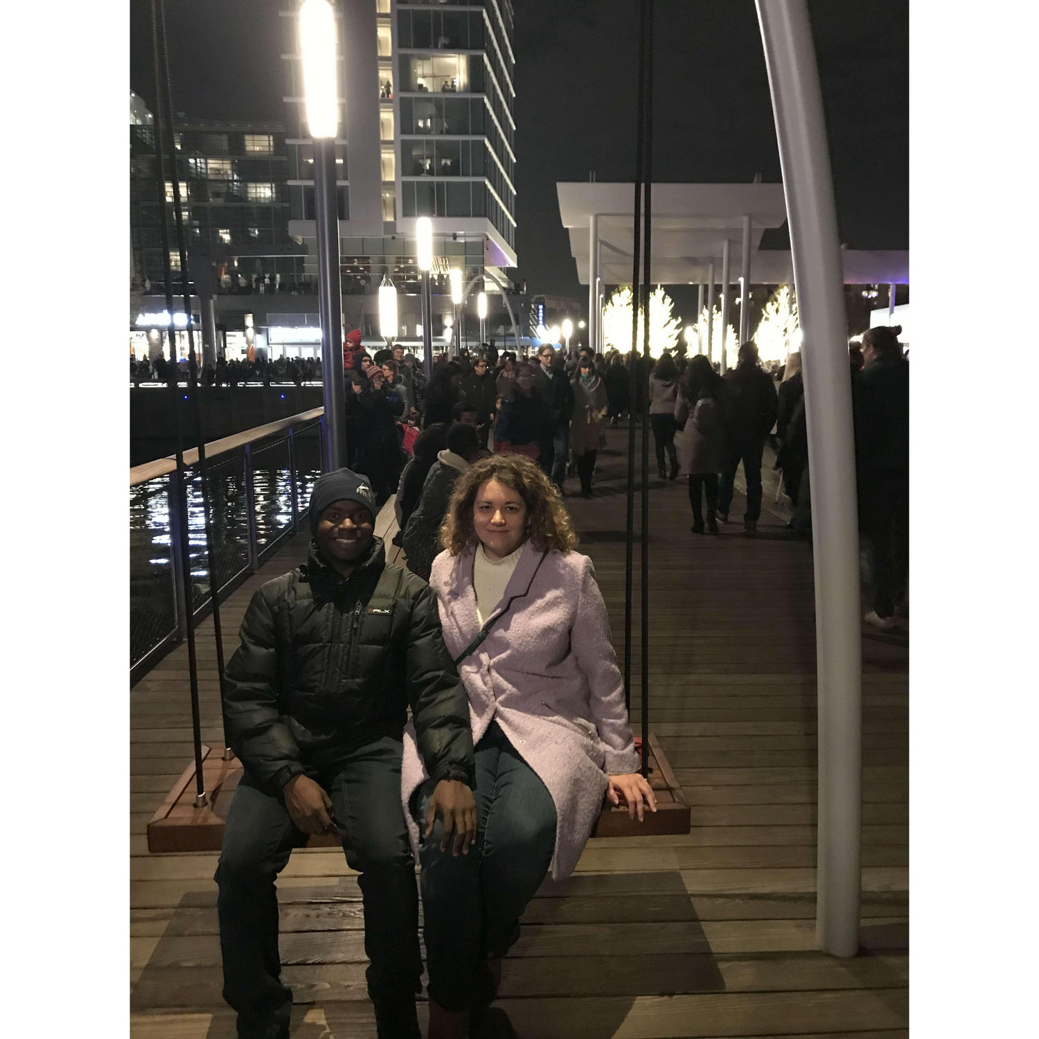 Our friend Pegah took this picture in Lara's old neighborhood at the Wharf in DC