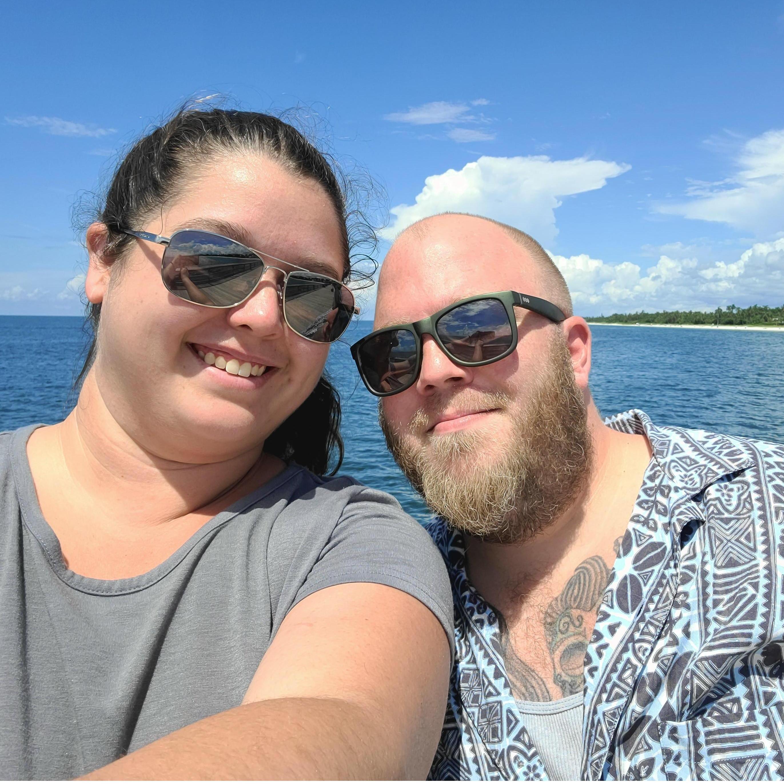 Our first vacation & Kevin's first time in Florida!
This is on the pier of Beautiful Naples Beach!
