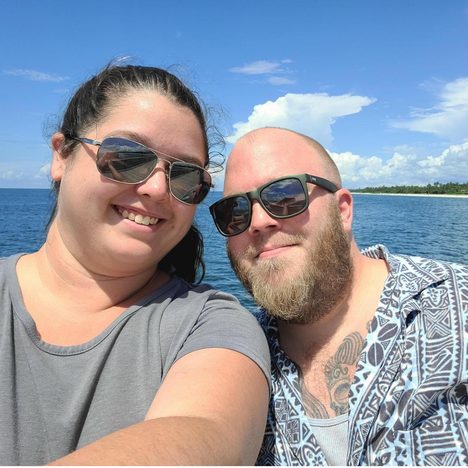 Our first vacation & Kevin's first time in Florida!
This is on the pier of Beautiful Naples Beach!
