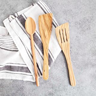 EXCLUSIVE French Olive Wood 3-Piece Utensil Set