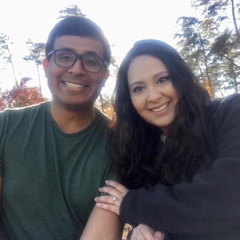 Recently engaged selfie