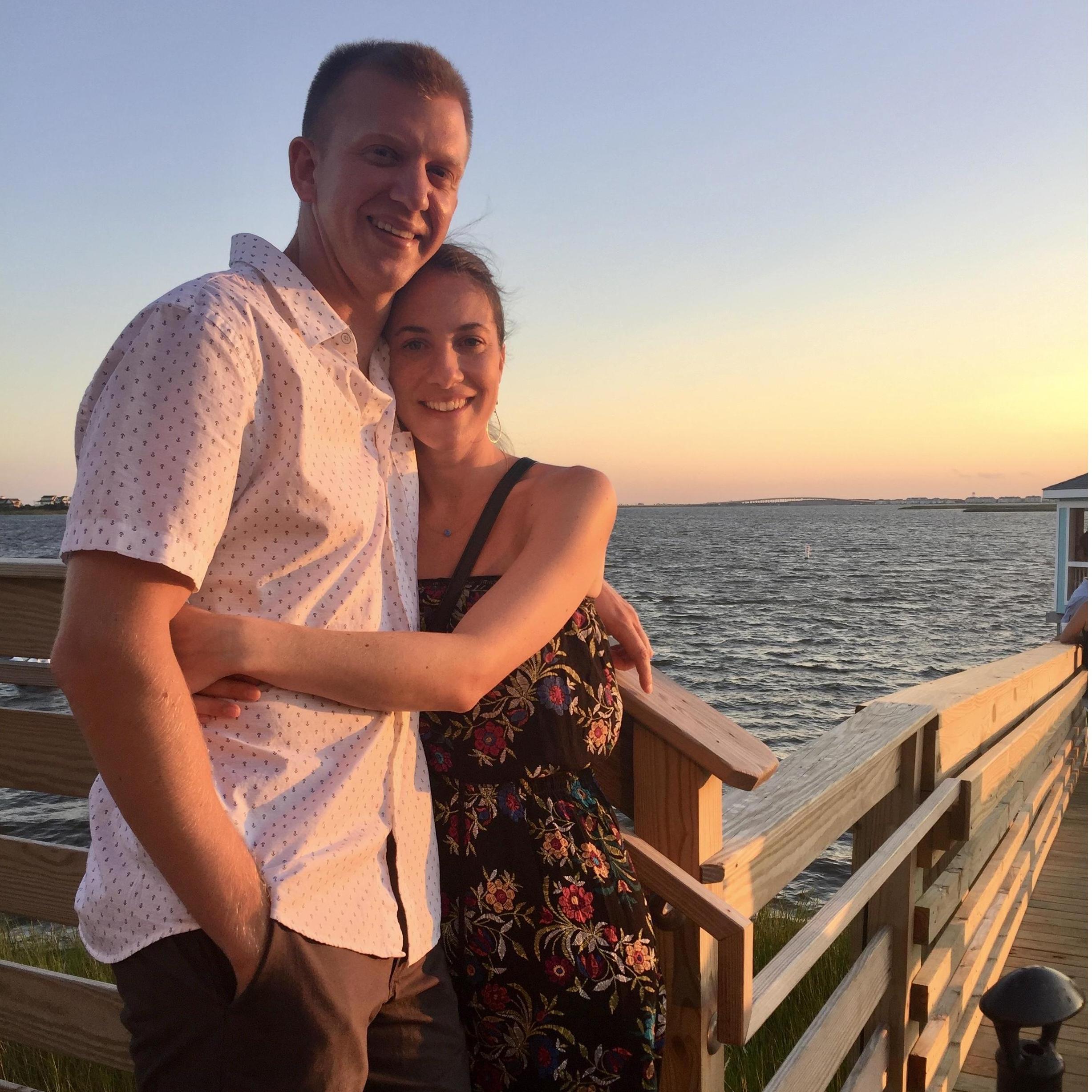Beautiful sunset, beautiful woman