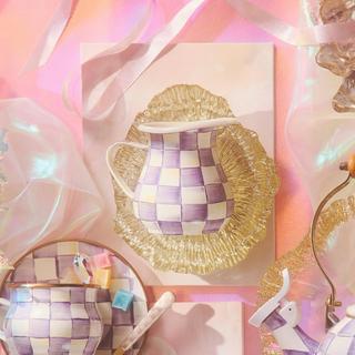 Violet Check Creamer