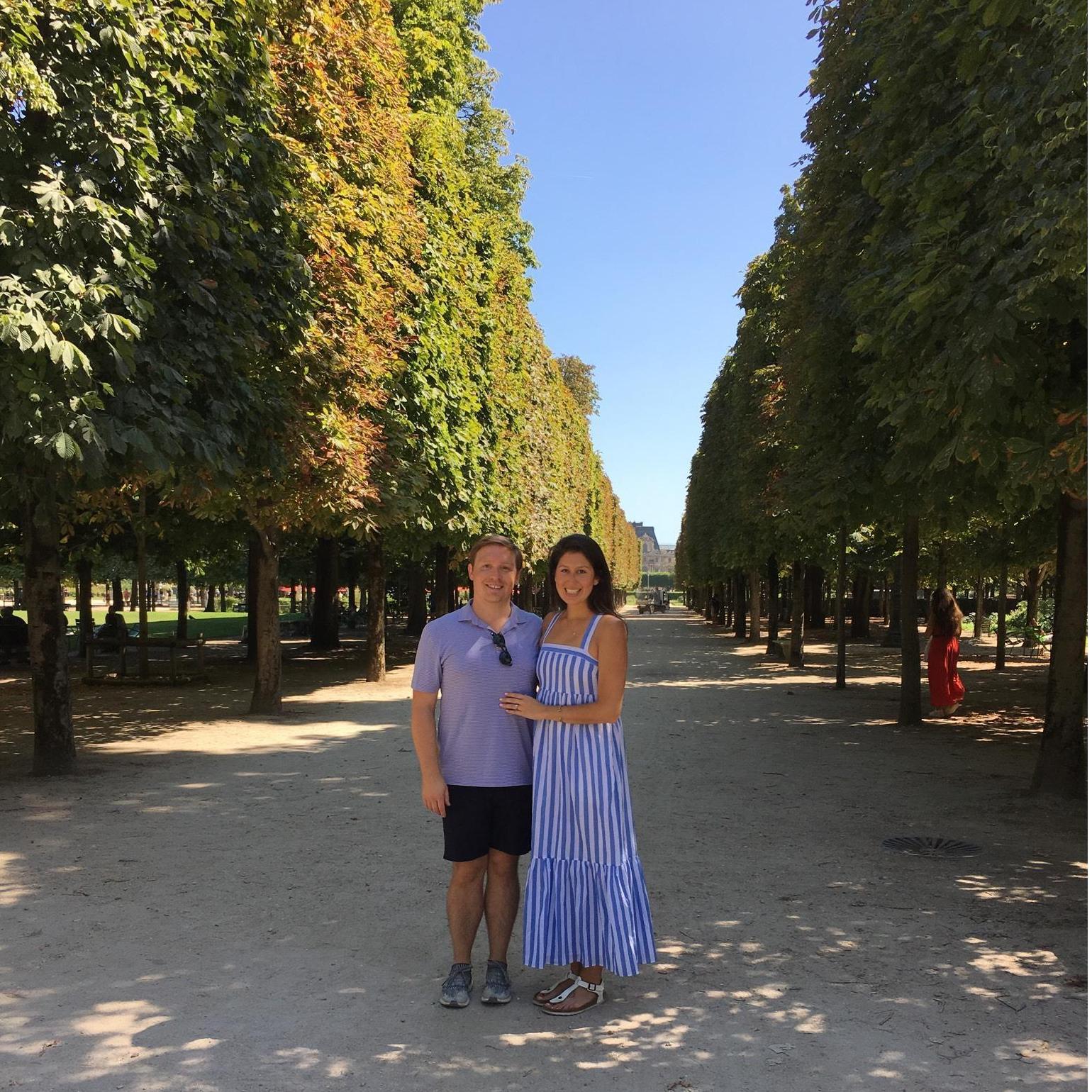 Engaged in the Tuilieries Garden.