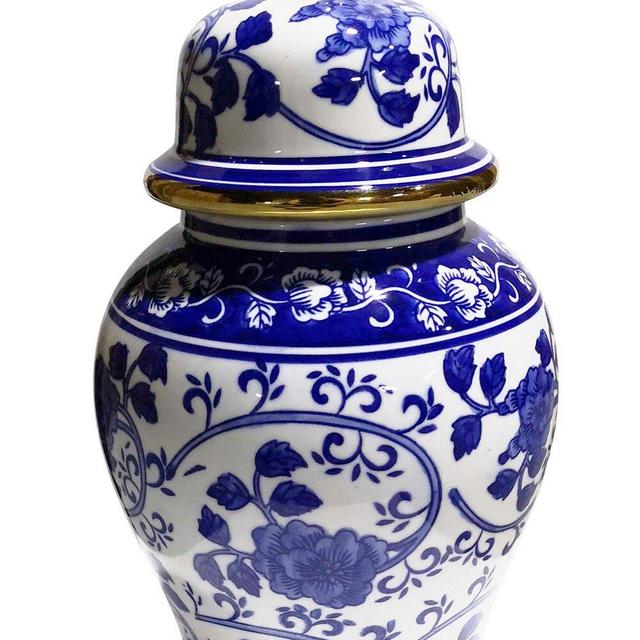 Millner Blue 14'' Indoor / Outdoor Ceramic Jar