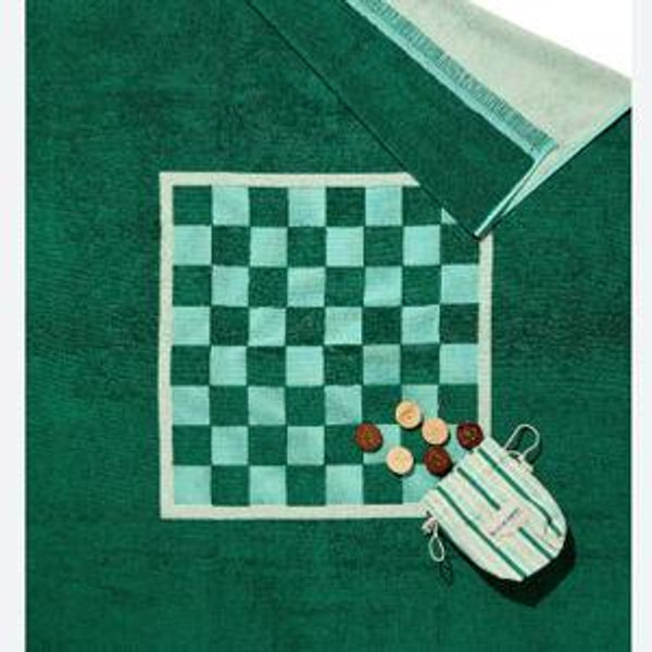 The Bali Beach Board - Chess + Checkers beach towel
