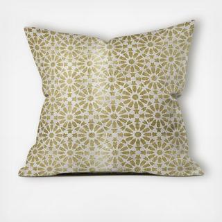 Hara Tiles Golden Throw Pillow