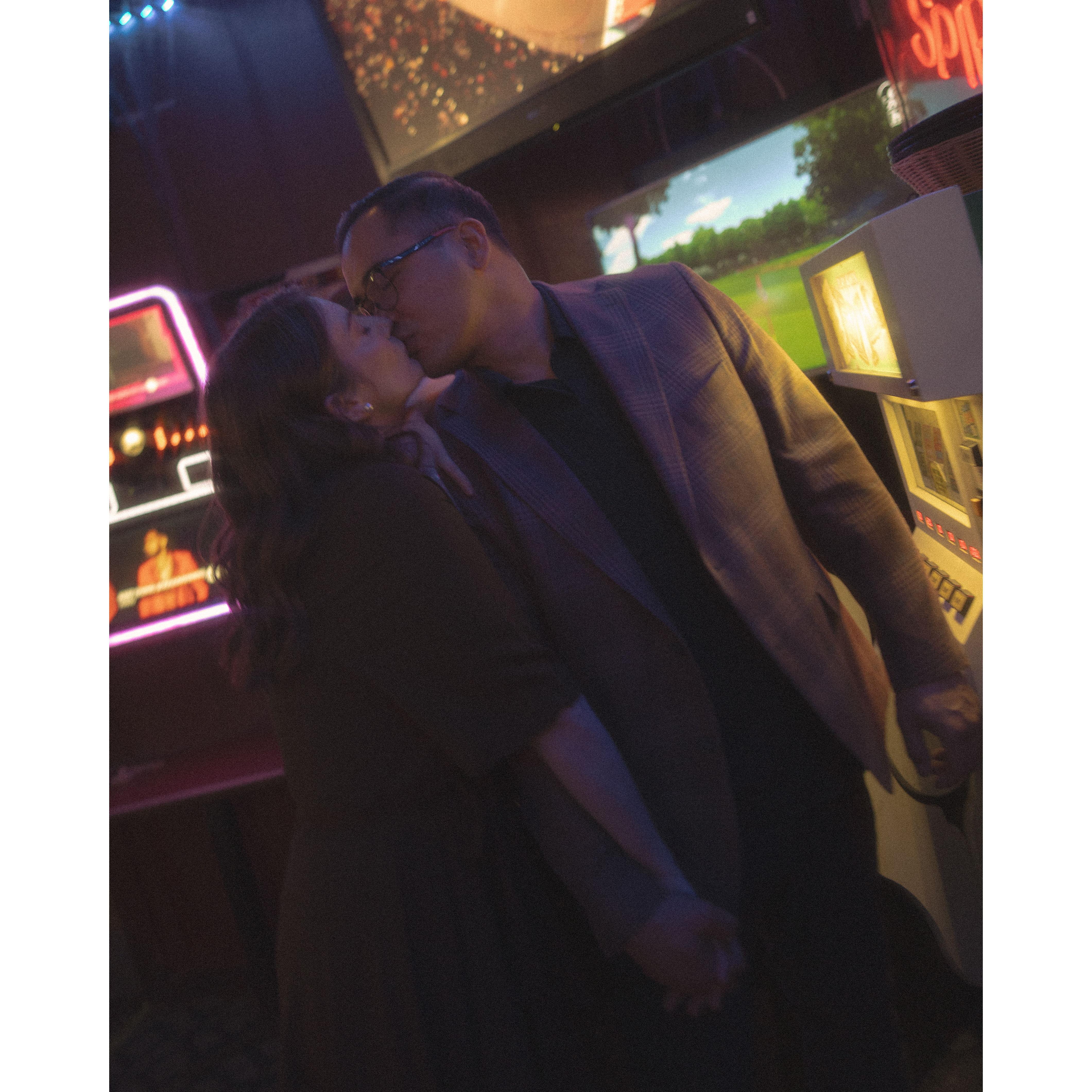 Engagement photos at our first date spot :)