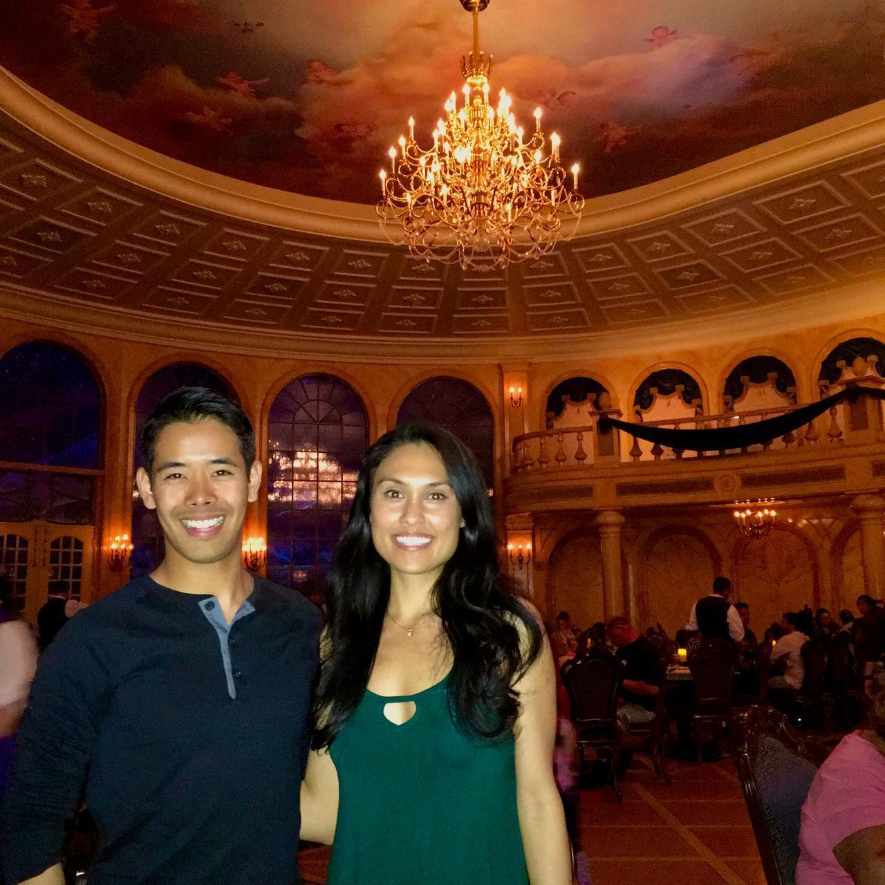 First date at the Beauty and the Beast restaurant