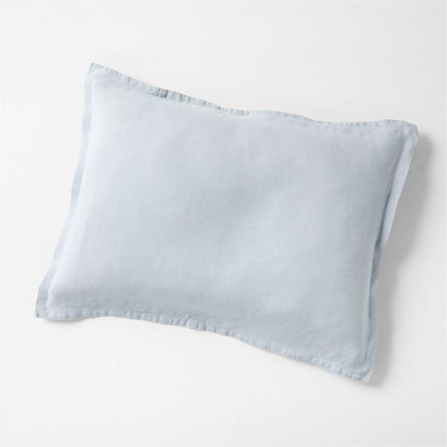 European Flax ®-Certified Linen Mist Blue Standard Pillow Sham Cover