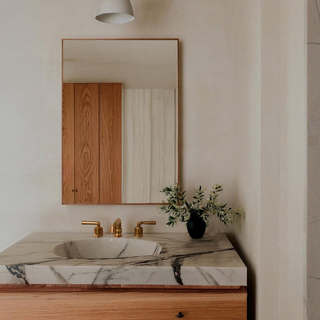 Rectangular Bathroom Mirrors : Rectangle Vanity Mirror, Handmade Gold Brass Wall Mirror