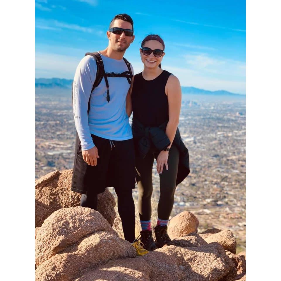 At the top of Camelback Mountain! We hiked the whole thing!!