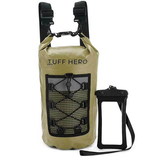 TUFF HERO Waterproof Dry Bag Backpack 10L 20L – Roll Top Stuff Sack with  Shoulder Straps and Waterproof Floating Phone Pouch for Kayaking, Boating,  Fishing, Beach, Camping, Canoe, Gifts for Men Women… 