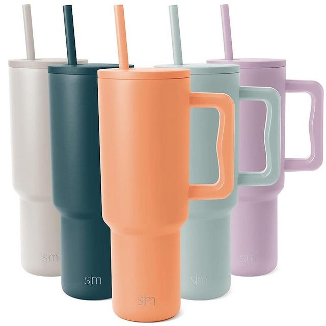 Simple Modern 40 oz Tumbler with Handle and Straw Lid | Insulated Reusable Stainless Steel Water Bottle Travel Mug Cupholder Friendly | Gifts for Women Men Him Her | Trek Collection | 40oz | Apricot