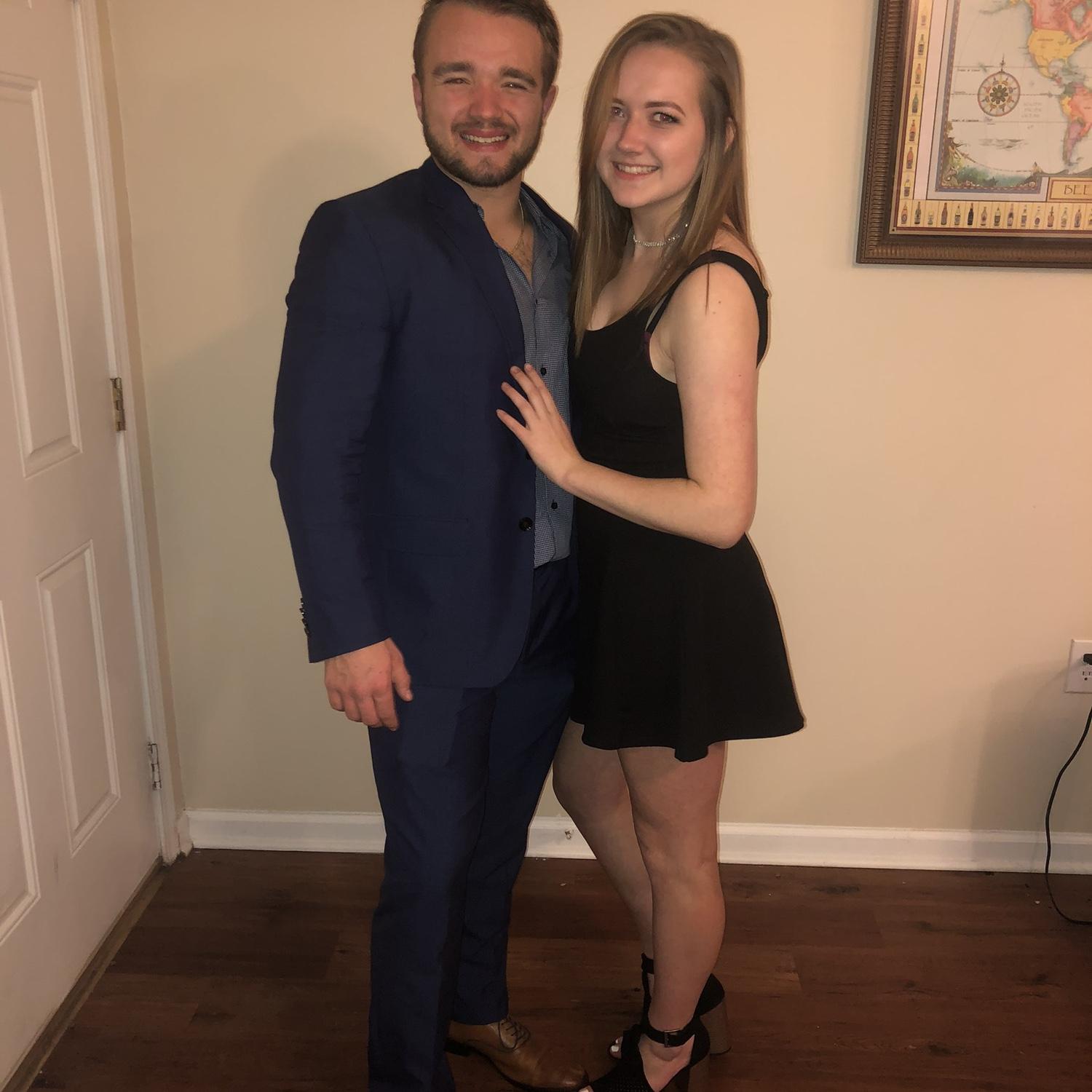 12/1/2018

Blake invited Audrey to be his date to his frat's winter formal their sophomore year. It was the first time they reconnected since high school. They started dating 12 days later!