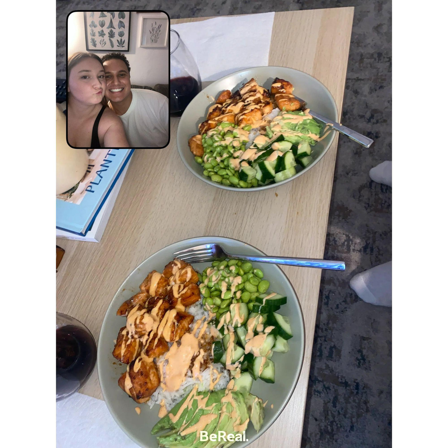one of the many home-cooked meals we've shared!