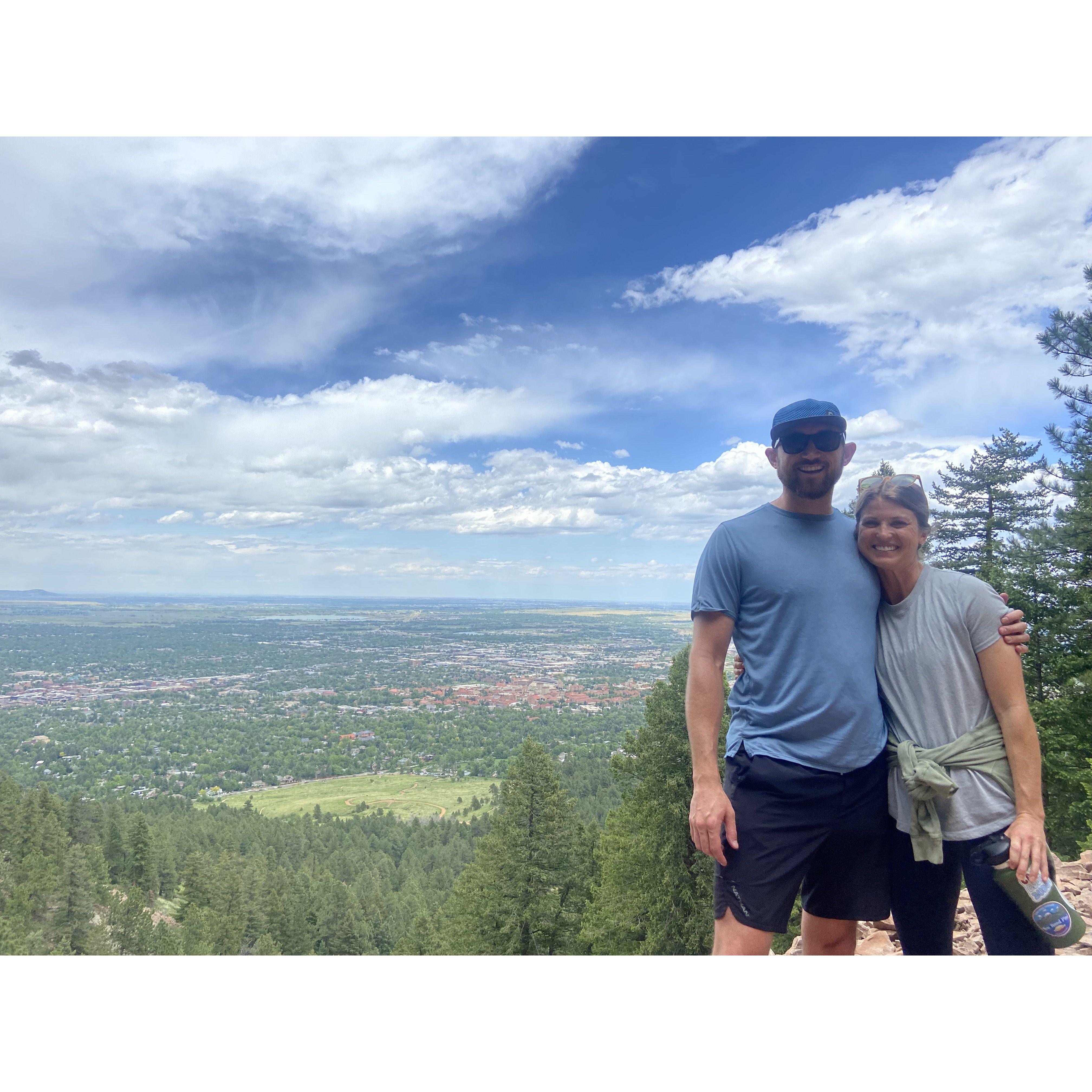 Hiking the Flat Irons in Boulder.