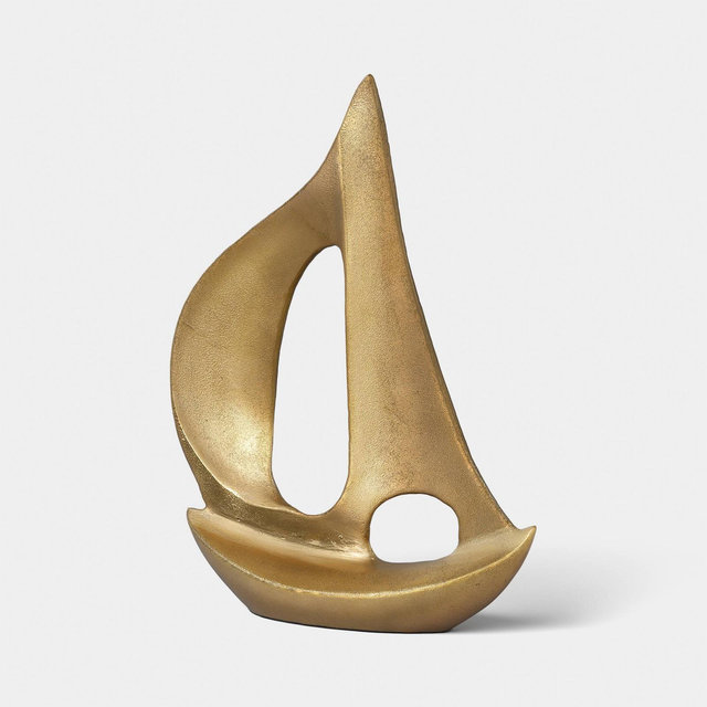 Metal Sail Boat Sculpture - Threshold™