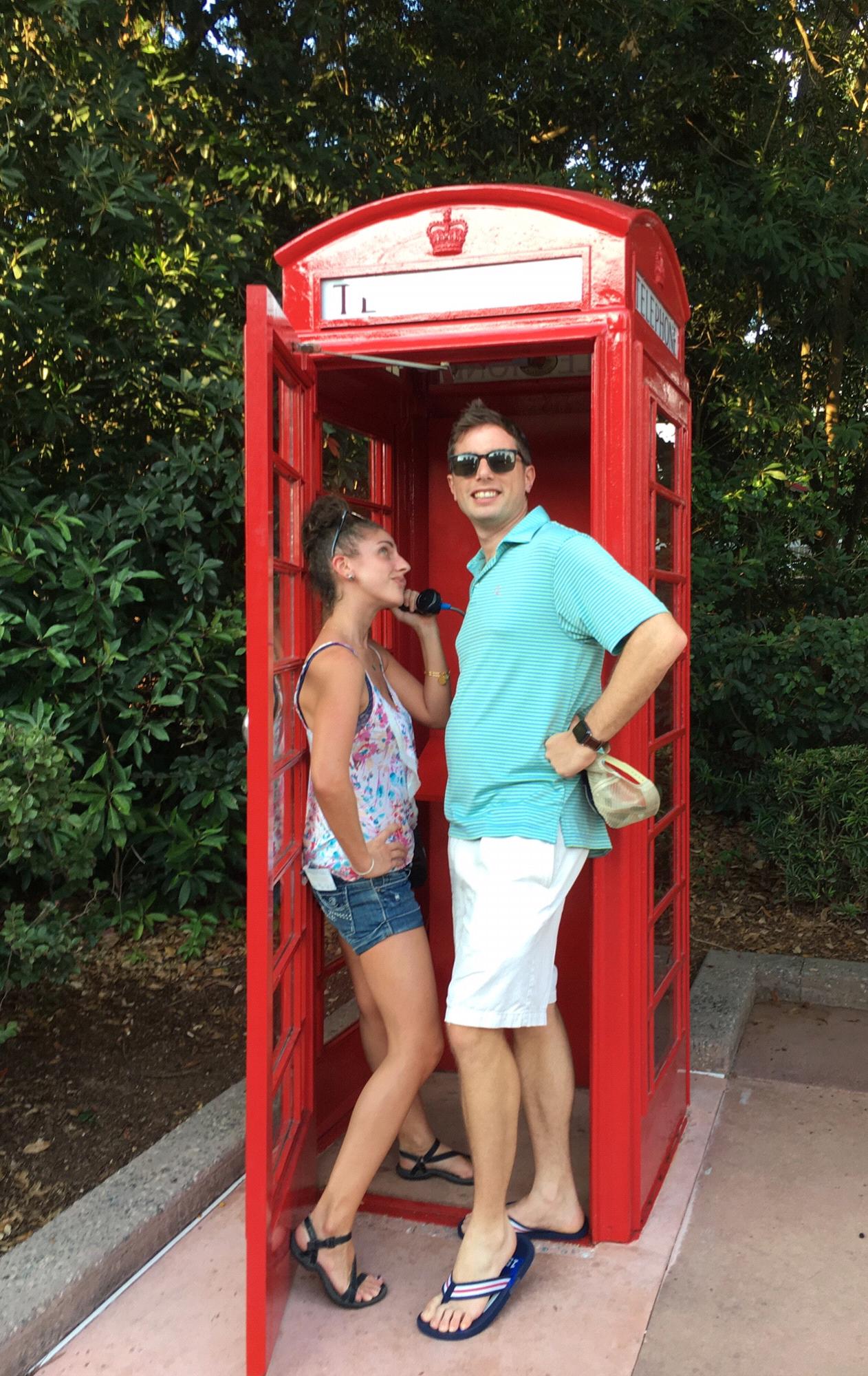 Goofing off in "London" Epcot