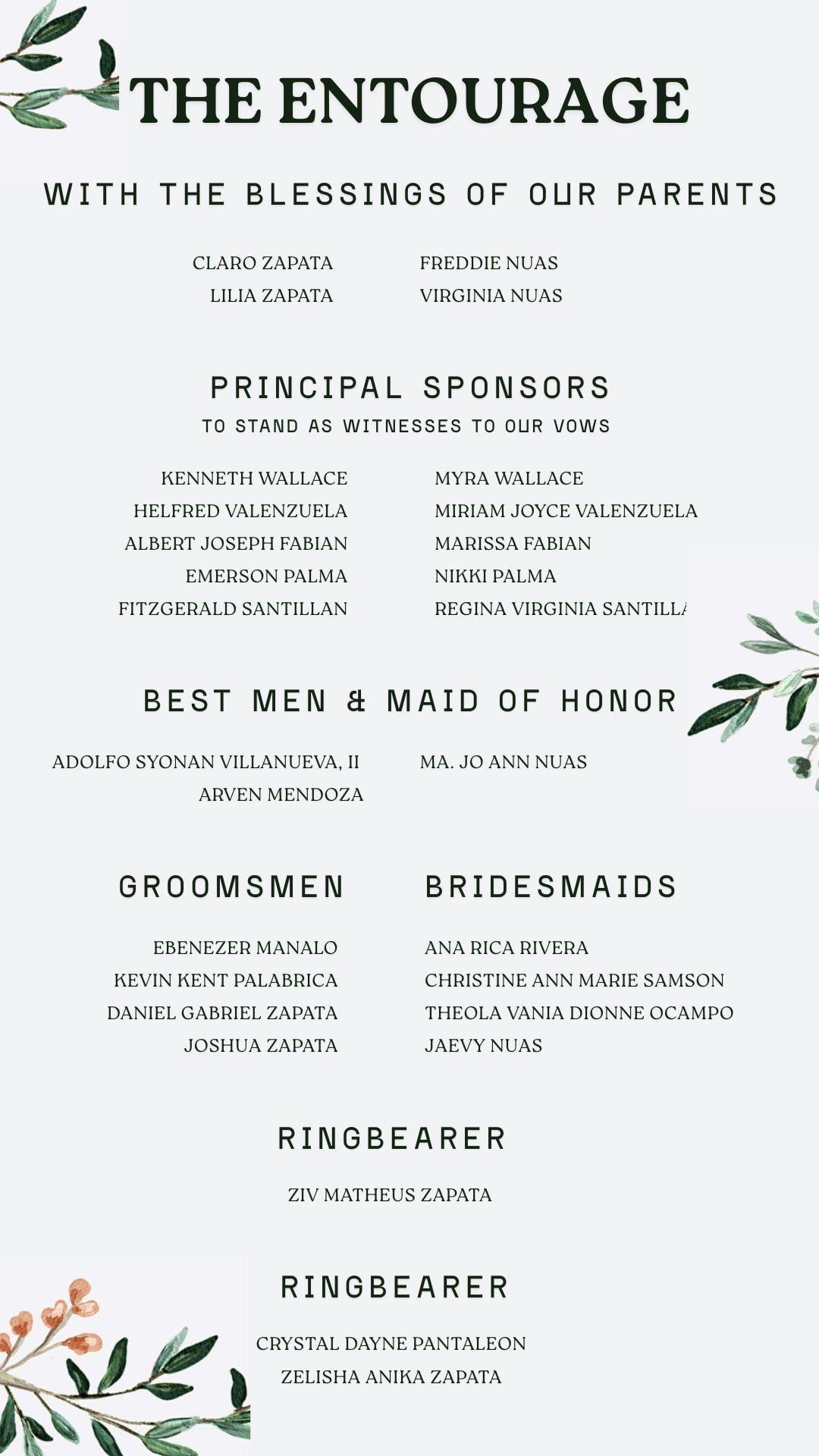 The Wedding Website of Clark Zapata and Vangie Nuas