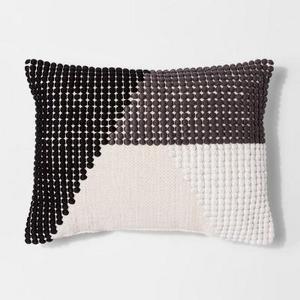 Black Texture Color Block Lumbar Throw Pillow - Project 62™