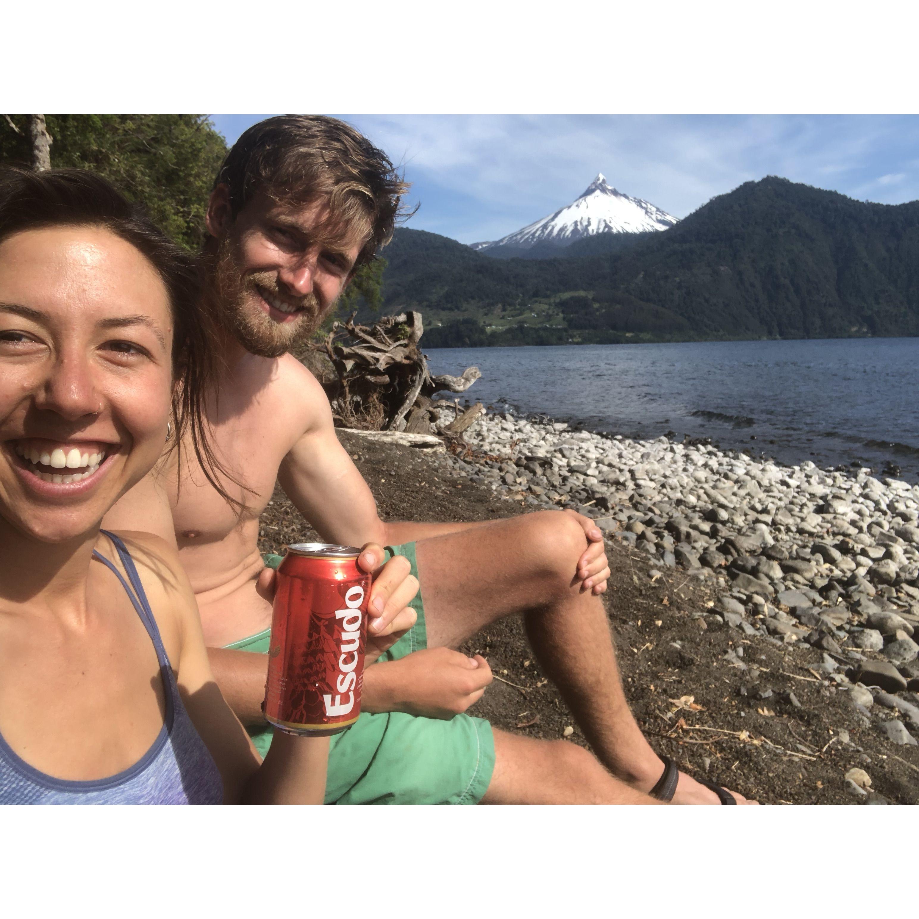 Swims at our commune at Rupanco where we worked for 7 months!