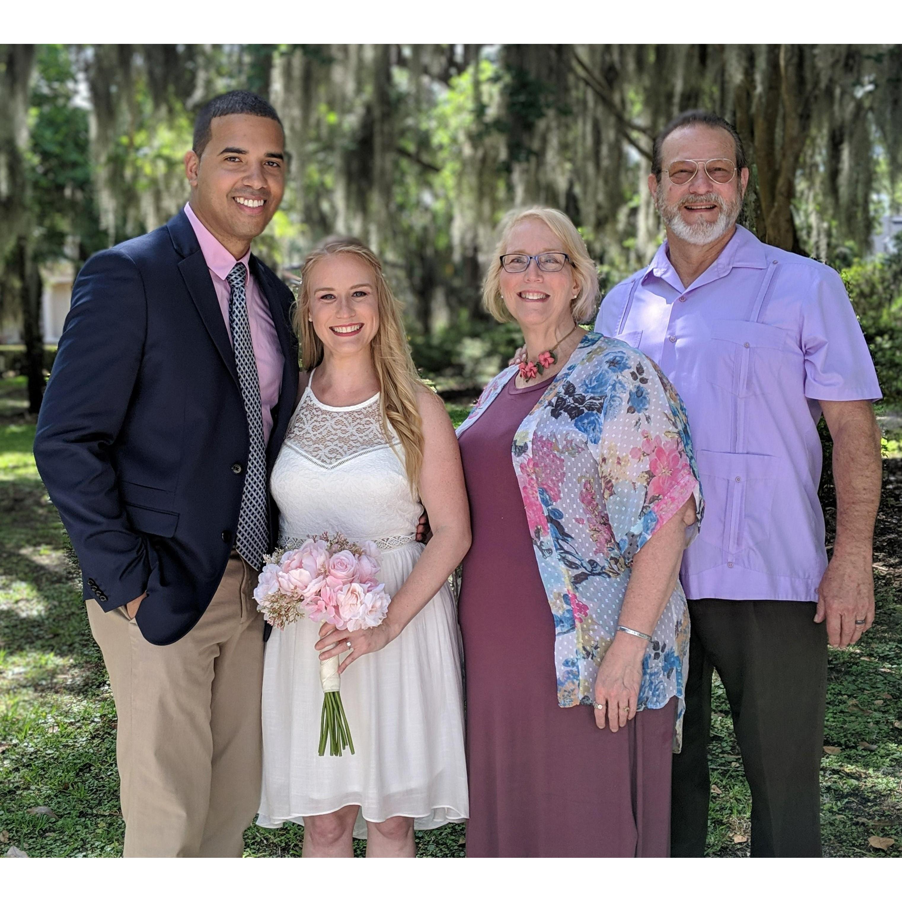 KayLyn, Cesar, and KayLyn's parents